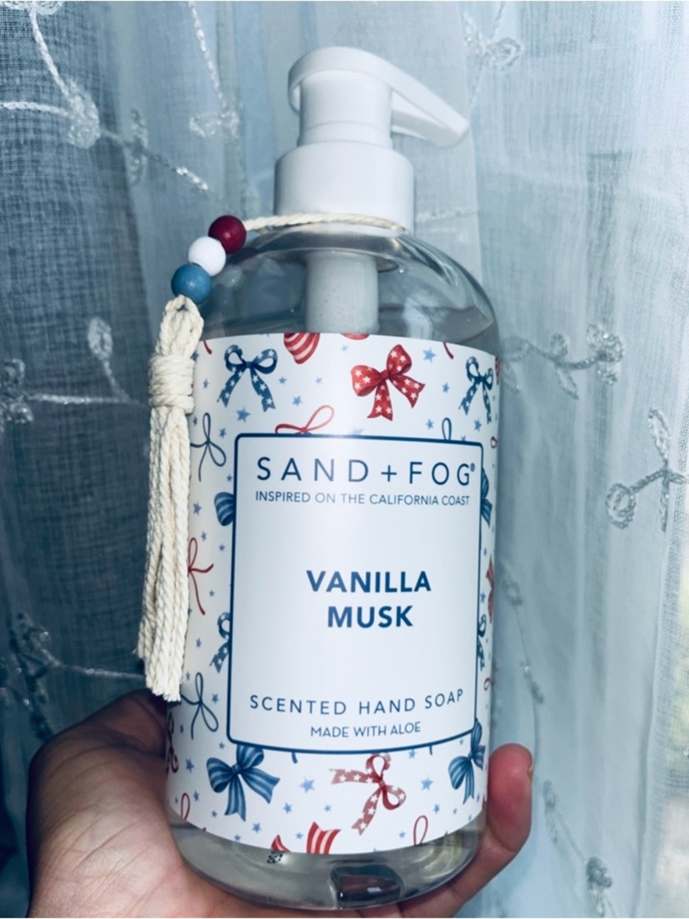 Sand + Fog Patriotic Ribbons Vanilla Musk Scented Hand Soap New Sealed